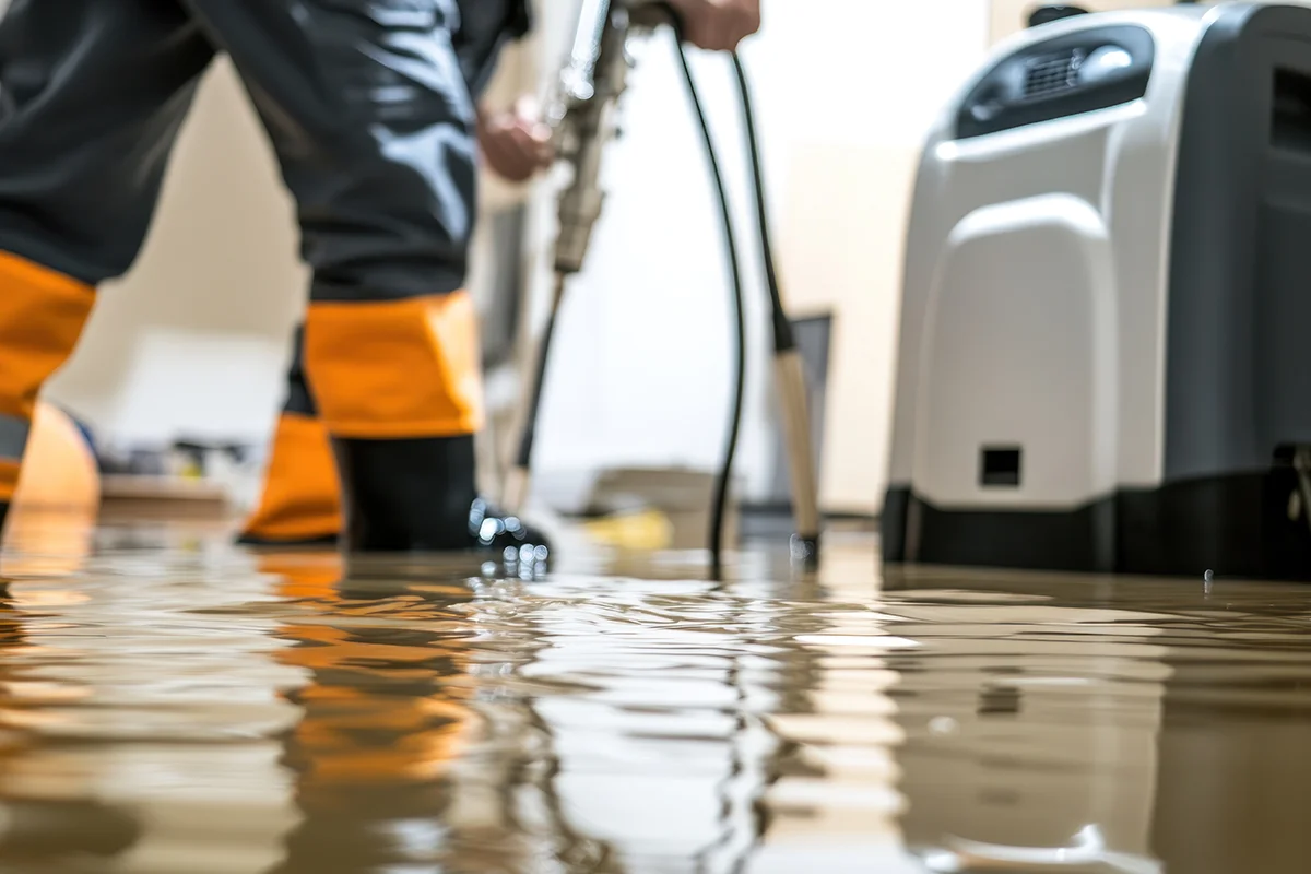 Eures • Wasser-Rettungsdienste bei Flutschäden, Reinigung mit Profi-Geräten.