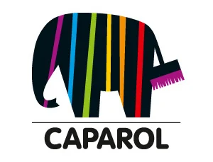 Eures • Buntes Elefanten-Logo mit Pinsel von Caparol.