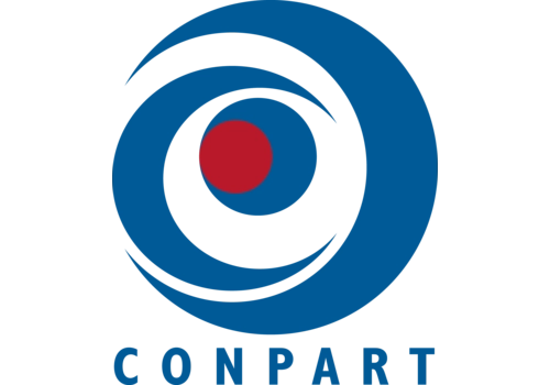 Eures • Logo der Firma Conpart in blauen und roten Farben.